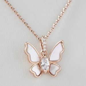 Rose Gold Butterfly Necklace, Charmed Aroma / Brandy Melville vibe